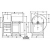 Dayton Blower, 15 in, 11 3-4 in, 1-2 in 3C073