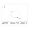 Round U-Bolt, 1-2"-13, 8 3-4 in W, 10 3-8 in H, Zinc Plated Steel  U17243.050.0800