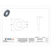 Flat Washer, For Screw Size 3-8" ,Steel Zinc Yellow Finish, 100 PK  U38405.037.0001