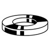 Flat Washer, For Screw Size M6 ,Steel Zinc Yellow Finish, 100 PK