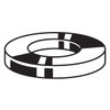 Flat Washer, For Screw Size 1/4" ,Steel Zinc Plated Finish, 100 PK