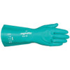 AlphaTec Chemical Resistant Gloves, Nitrile, 15 in L, 28 mil, Green, 7, 1 PR  58-335