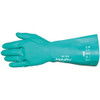 AlphaTec Chemical Resistant Gloves, Nitrile, 15 in L, 28 mil, Green, 7, 1 PR  58-335