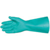 AlphaTec Chemical Resistant Gloves, Nitrile, 15 in L, 28 mil, Green, 7, 1 PR  58-335