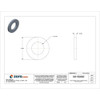 Fender Washer, For Screw Size 5-16" ,Stainless Steel Plain Finish, 50 PK  U51530.031.0001