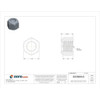 Nylon Insert Lock Nut, 3-4"-10, Steel, Grade 8, Yellow Zinc, 57-64 in Ht, 10 PK  U12450.075.0001