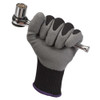 Coated Gloves, Latex, Crinkled, Palm, 2 Abrasion Level, Black-Gray, M (8) 1 PR  97271