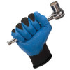 Coated Gloves, Nitrile, Crinkled, Palm, 3 Abrasion Level, Blue-Black, S (7) 1 PR  40225