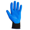 Coated Gloves, Nitrile, Crinkled, Palm, 3 Abrasion Level, Blue-Black, S (7) 1 PR  40225