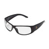 Elite, Safety Glasses, Uncoated, Light Gray Lens, Black Frame, Full-Frame