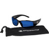 Elite, Safety Glasses, Anti-Scratch, Blue Mirror Lens, Black Frame, Full-Frame  21307