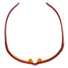 Equalizer, Safety Glasses, Anti-Scratch, Amber Lens, Red Frame, Half-Frame  21299