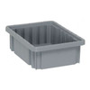 Divider Box, Polypropylene, Gray, 3 1/2 in H, 8 1/4 in W, 10 7/8 in L