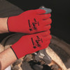 Coated Gloves, Latex, Textured, Palm, 3 Abrasion Level, Red, L (9) 1 PR  N9680L