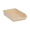 Shelf Storage Bin, Polypropylene, Ivory, 4 in H, 11 1/8 in W, 17 7/8 in L
