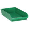 Shelf Storage Bin, Polypropylene, Green, 4 in H, 11 1-8 in W, 17 7-8 in L  QSB110GN