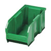 Shelf Storage Bin, Polypropylene, Green, 4 in H, 8 3-8 in W, 23 5-8 in L  QSB114GN