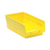 Shelf Storage Bin, Polypropylene, Yellow, 4 in H, 6 5/8 in W, 11 5/8 in L
