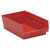 Shelf Storage Bin, Polypropylene, Red, 4 in H, 8 3-8 in W, 11 5-8 in L  QSB107RD