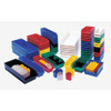 Shelf Storage Bin, Polypropylene, Red, 4 in H, 8 3-8 in W, 11 5-8 in L  QSB107RD