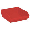 Shelf Storage Bin, Polypropylene, Red, 4 in H, 11 1-8 in W, 11 5-8 in L  QSB109RD