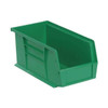 Hang & Stack Storage Bin, Polypropylene, Green, 5 in H, 5 1/2 in W, 10 7/8 in L