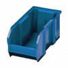 Shelf Storage Bin, Polypropylene, Blue, 4 in H, 8 3-8 in W, 23 5-8 in L  QSB114BL