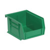 Hang & Stack Storage Bin, Polypropylene, Green, 3 in H, 4 1/8 in W, 5 3/8 in L