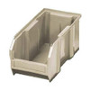 Hang & Stack Storage Bin, Polypropylene, Ivory, 7 in H, 8 1-4 in W, 14 3-4 in L  QUS240IV
