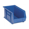 Hang & Stack Storage Bin, Polypropylene, Blue, 7 in H, 8 1/4 in W, 14 3/4 in L