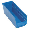 Shelf Storage Bin, Polypropylene, Blue, 4 in H, 4 1-8 in W, 11 5-8 in L  QSB101BL