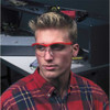 ST1, Safety Glasses, Anti-Scratch, Gray Lens, Black Frame, Half Frame  ST112