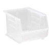 Hang & Stack Storage Bin, Polypropylene, Clear, 7 in H, 8 1-4 in W, 10 3-4 in L  QUS239CL