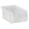 Hang & Stack Storage Bin, Polypropylene, Clear, 3 in H, 4 1-8 in W, 7 3-8 in L  QUS220CL