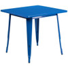 Square 31.5" W, 31.5" L, 29.5" H, Metal, Blue  ET-CT002-4-70-BL-GG