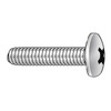 #8-32 x 3/8 in Phillips Truss Machine Screw, Plain 18-8 Stainless Steel, 100 PK