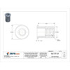 Rivet Nut, 1-4"-20 Thread Size, 0.5 in Flange Dia., 0.58 in L, Aluminum, 50 PK  U69315.025.0165