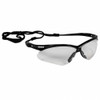 V30 Nemesis Safety Glasses, Anti-Scratch, Wraparound, Black Frame, Clear Lens  25676