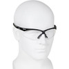 V30 Nemesis Safety Glasses, Anti-Scratch, Wraparound, Black Frame, Clear Lens  25676