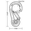 Lucky Line Interlocking Snap, SS, 1-4 in Eye Dia 4FCN9 Pack of 5