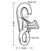 Lucky Line Spring Snap, Iron, 3-4 in Eye Dia 4FCR4 Pack of 5