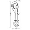 Lucky Line Slide Bolt Snap, Zinc, 5-8 in Eye Dia 4GGJ3 Pack of 5