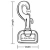 Lucky Line Slide Bolt Spring Snap,L 3 1-8 In 4FCL2 Pack of 5