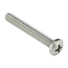 #8-32 x 1-1/4 in Phillips Pan Machine Screw, Plain 18-8 Stainless Steel, 100 PK