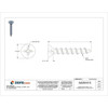 Drywall Screw, #6 x 1 in, Steel, Flat Head Phillips Drive, 500 PK  U31300.013.0100