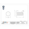 #10-32 x 1-2 in Hex Hex Machine Screw, Zinc Plated Steel, 100 PK  HTCEFIF-1000500US-100P