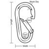 Lucky Line Interlocking Snap,Steel,5-16 in Eye Dia 4FCN6 Pack of 5