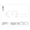 Blind Rivet, Dome Head, 1-4 in Dia., 5-8 in L, Aluminum Body, 100 PK  U33190.025.0086