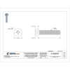 #10-32 x 1 in Phillips Pan Machine Screw, Zinc Plated Steel, 100 PK  U24522.019.0101