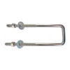 Square U-Bolt, 5/16"-18, 2 in W, 5 in H, Zinc Plated Steel